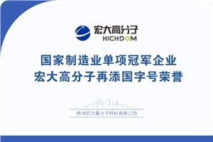 喜報(bào)|制造業(yè)單項(xiàng)冠軍企業(yè)：宏大高分子再添國字號榮譽(yù)！